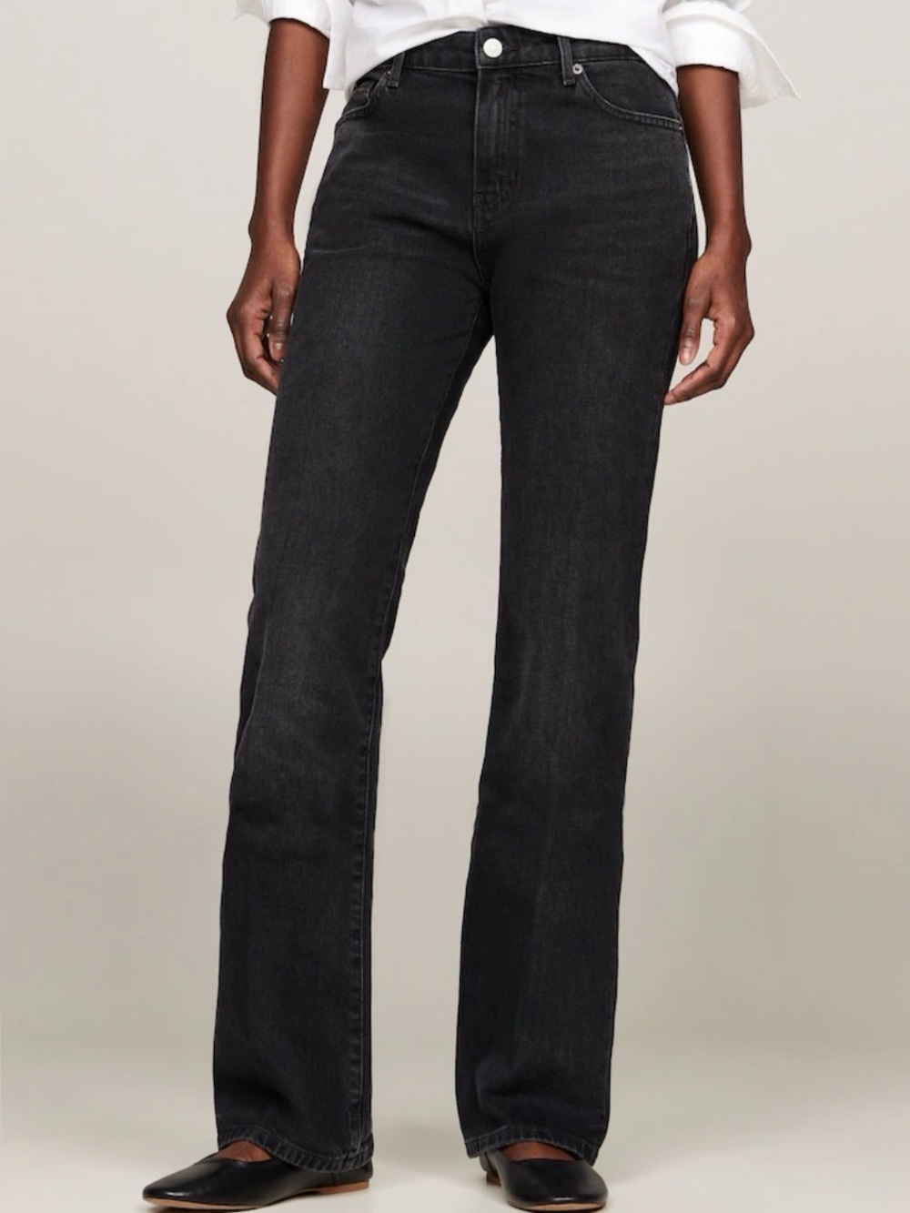 Next Jeans The Bootcut Mid-rise Stretch Stone Wash Black Jeans 471-696 Size 12R